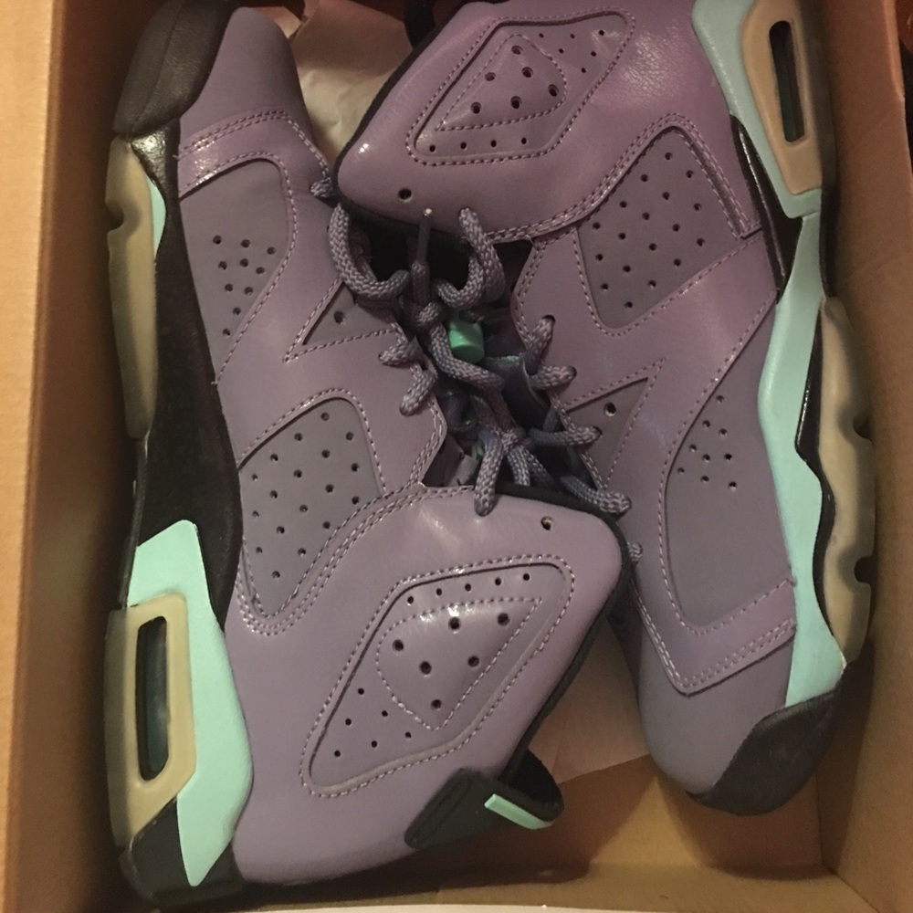 NIKE AIR JORDAN 6 RETRO GG SHOES IRON PURPLE